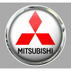 MITSUBISHI Pin Up gauche  Sticker vinyle laminé
