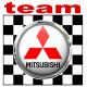 MITSUBISHI  Sticker Trompe-l.oeuil vinyle laminé