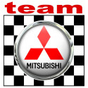 MITSUBISHI  TEAM Sticker vinyle laminé