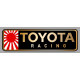 TOYOTA RACING Sticker gauche vinyle laminé