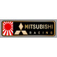 MITSUBISHI RACING Sticker gauche vinyle laminé