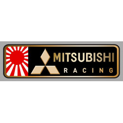 MITSUBISHI RACING Sticker gauche vinyle laminé