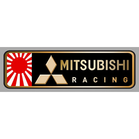 MITSUBISHI RACING Sticker gauche vinyle laminé