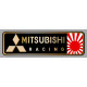 MITSUBISHI RACING Sticker droit vinyle laminé