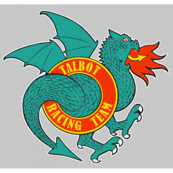 TALBOT RACING TEAM right   laminated decal