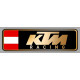 KTM RACING Sticker gauche vinyle laminé