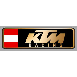 KTM  RACING left laminated decal