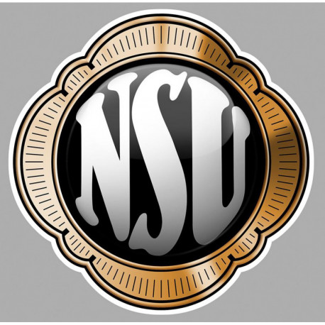 NSU Sticker vinyle laminé droit