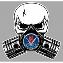 FORD V8 Piston-Skull Sticker vinyle laminé