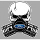 FORD  Piston-Skull Sticker vinyle laminé