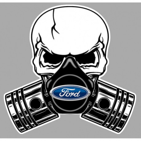 FORD  Piston-Skull Sticker vinyle laminé