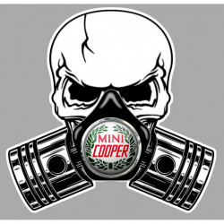 MINI COOPER Piston-Skull Sticker vinyle laminé