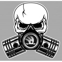 SKODA Piston-Skull laminated decal