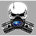 SUBARU Piston-Skull Sticker vinyle laminé