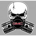 GMC Piston-Skull Sticker vinyle laminé