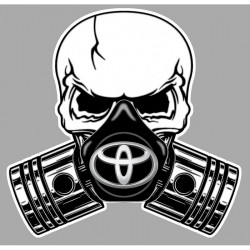 TOYOTA Piston-Skull laminated decal