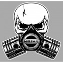 NISSAN Piston-Skull Sticker vinyle laminé