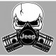 JEEP  Piston-Skull Sticker vinyle laminé