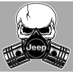 JEEP  Piston-Skull Sticker vinyle laminé