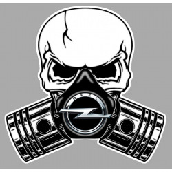 OPEL Piston-Skull Sticker vinyle laminé