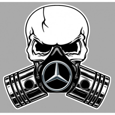 MERCEDES BENZ Piston-Skull Sticker vinyle laminé