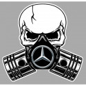 MERCEDES BENZ Piston-Skull Sticker vinyle laminé