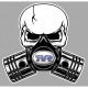 TVR Piston-Skull Sticker vinyle laminé