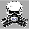 TVR Piston-Skull Sticker vinyle laminé