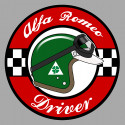 ALFA ROMEO DRIVER Sticker vinyle laminé