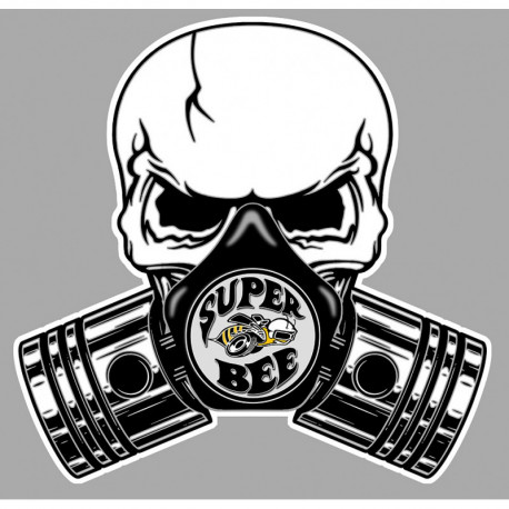 DODGE Piston-Skull Sticker vinyle laminé