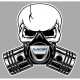 DUSTER  Piston-Skull laminated decal