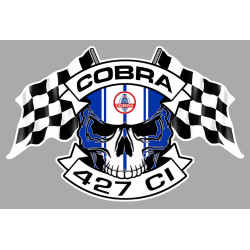 COBRA 427 Skull-Flags laminated decal