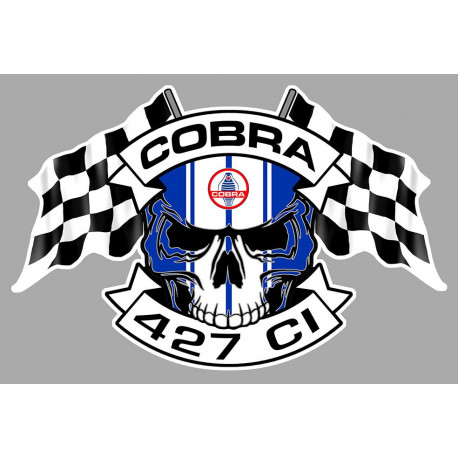 COBRA 427 Skull-Flag Sticker vinyle laminé