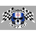 COBRA 427 Skull-Flag Sticker vinyle laminé