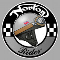 NORTON Rider laminated decal