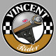 VINCENT Rider Sticker vinyle laminé