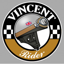 VINCENT Rider Sticker vinyle laminé