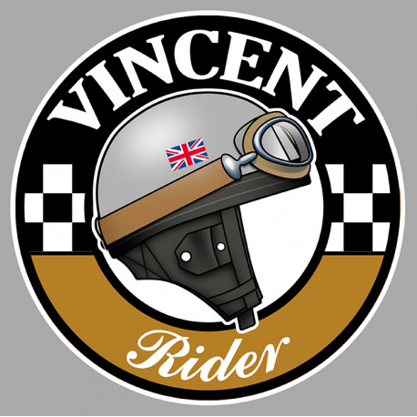 VINCENT Rider Sticker vinyle laminé