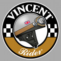 VINCENT Rider laminated decal