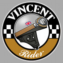 VINCENT Rider Sticker vinyle laminé