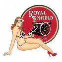 ROYAL ENFIELD Pin Up droite Sticker vinyle laminé