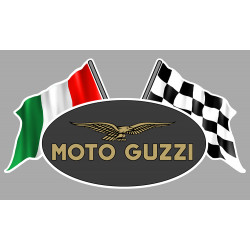 MOTO GUZZI  FLAGS Sticker gauche vinyle laminé