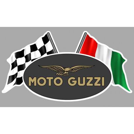 MOTO GUZZI  FLAGS Sticker droit vinyle laminé