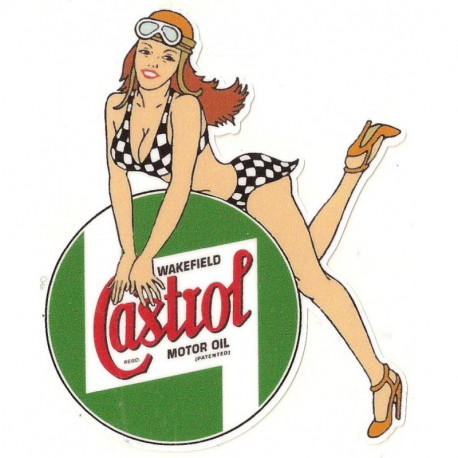 CASTROL Wakefield Pin Up Sticker vinyle laminé