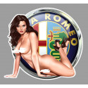 ALFA ROMEO Pin Up Sexy droite Sticker vinyle laminé