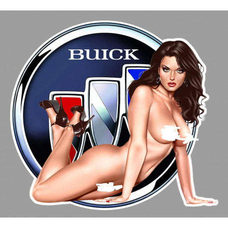 BUICK  Pin Up Sexy droite Sticker vinyle laminé