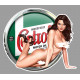 CASTROL Pin Up Sexy droite Sticker vinyle laminé