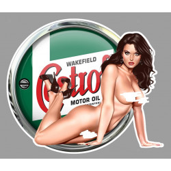 CASTROL Sexy Pin Up Right laminated decal