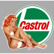 CASTROL Pin Up Sexy droite Sticker vinyle laminé