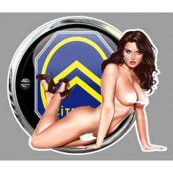 CITROEN Pin Up Sexy droite Sticker vinyle laminé